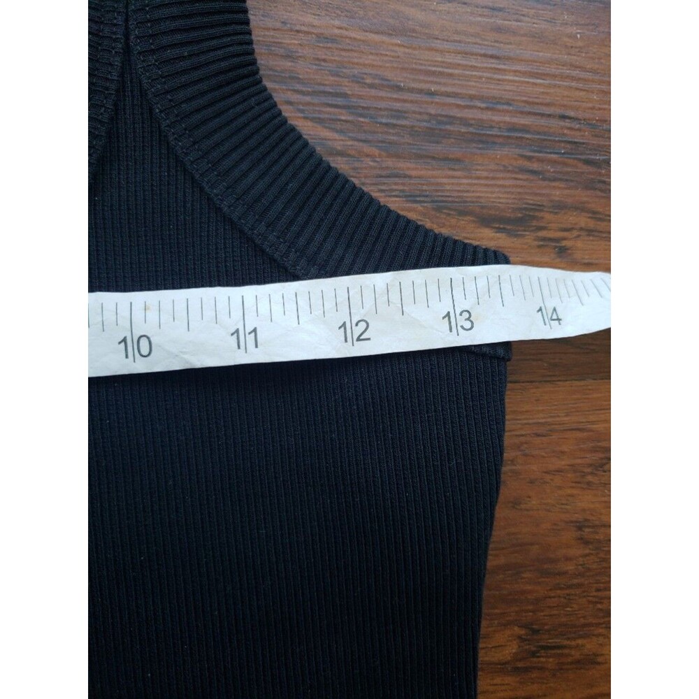 Alexander Wang T Black Ribbed Stretch Knit Maxi Dress Size S Designer Streetwear - Picture 4 of 9